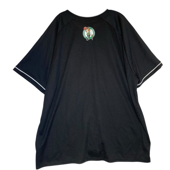 Boston Celtics Men 3XL Black Button Up Jersey Shirt Ultra Game NBA Official - Picture 2 of 13